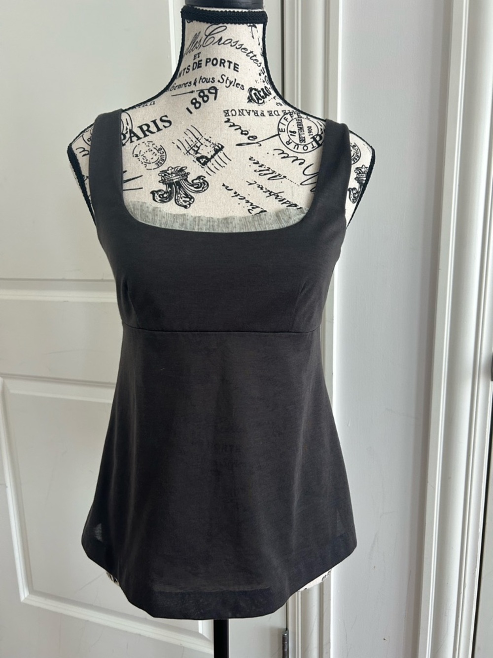 Cop Copine Gray Square-Neck Tank Top - Womens
